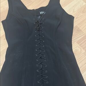 Betsey Johnson Black Lace-Up Corset dress